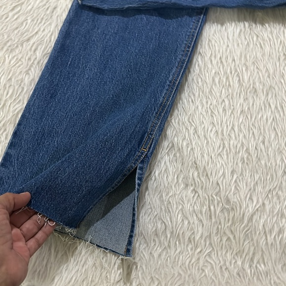 Old navy extra high rise kicker boot cut distressed blue denim jeans size 18T - Picture 3 of 9